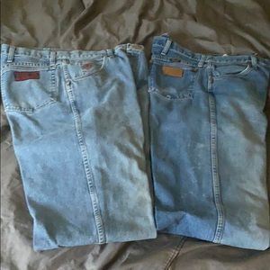 Men’s jeans Twenty one X and wrangler jeans